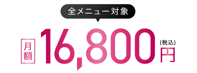 全メニュー対象 月額16,800円