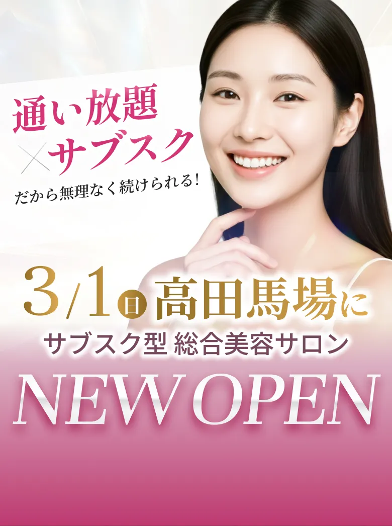 月額サブスクで叶うパーフェクト美容ケア 初回体験980円 LAVAグループ運営サロン 駅徒歩1分東西線7番出口 5つのメニュー